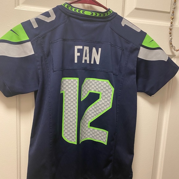 Nike Onfield NFL Seattle Seahawks #12 Fan Women’s Blue Gray Jersey Size Small - Picture 10 of 16